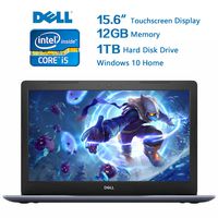 Dell Inspiron 15 15.6" Full HD (1920 x 1080)  Touchscreen PC Laptop, Intel Core i5-8250U Quad-Core(Up to 3.4GHz), 12GB DDR4 RAM, 1TB HDD, Bluetooth, Window 10