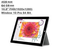Microsoft Surface 3 Tablet (10.8-inch FHD (1920x1280), 4GB RAM, 64GB SSD, Intel Atom 1.6Ghz, Windows 10 Professional 64 Bit) (Renewed)