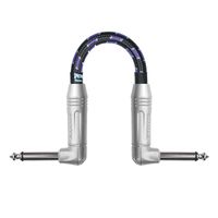 Spectraflex Braided Series Pedal Cable, Dual Right Angle Plugs, 12 Inch, Violet