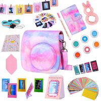 Tiessic Instax Mini 9 Camera Accessories Bundles Compatible with Fujifilm Instax Mini 9 Mini 8 Mini 8+ Camera with Mini 9 Case,108 Photos Mini Photo Album,etc. (Light Starry Sky，14 Items)
