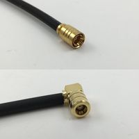 6 inch RG174 SMB FEMALE to SMB FEMALE ANGLE Pigtail Jumper RF coaxial cable 50ohm High Quality Quick USA Shipping