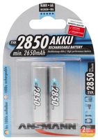 5035202 - Rechargeable Battery, Pack of 2, Nickel Metal Hydride, 2850 mAh, 1.2 V, AA RoHS Compliant: Yes -5035202