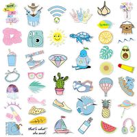 TYLCC Stickers for Hydro Flask Water Bottles Laptop Tablet Phone Guitar Skateboard,45-Pack Travel Durable Vinyl Waterproof Trendy Stickers for Teens,Kids,Girls,Boys,Women