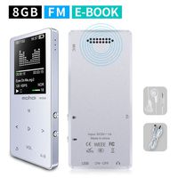 MYMAHDI MP3/MP4 Music Player, 8GB Portable Audio Player with Photo Viewer, Voice Recorder, FM Radio, A-B Playback, E-Book, Metal Body, Build-in Speaker with Headphone(Expandable Up to 128GB) Silver