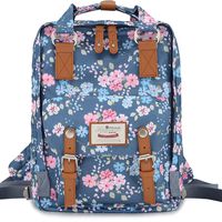 Himawari School Waterproof Backpack 14.9" College Vintage Travel Bag for Women,14 inch Laptop for Student（190-01#）