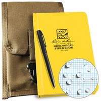 Rite in the Rain Weatherproof Geological Kit: Tan CORDURA Fabric Pouch Cover, Geological Hard Cover Notebook, and an Weatherproof Pen (No. 540F-KIT)