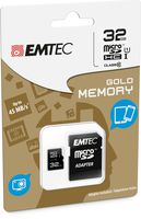 EMTEC 32 GB Class 10 Mini Jumbo Extra MicroSDHC Memory Card with Adapter