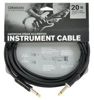 D'Addario Kill Switch Instrument Cable, 20 feet