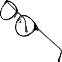 ATTCL Blue Light Blocking Glasses Women Round Anti Blue Light Computer Glasses UV400 Anti Eyestrain 19702balck