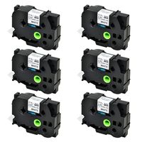 SuperInk 6PK Compatible for Brother HSe-251 HSe251 HS-251 HS251 Black on White Heat Shrink Tube Label Tape use in PT-D600 E500 E500VP E550W PT-P700 PT-P750WVP Printer (0.92''x 4.92ft, 23.6mm x 1.5m)