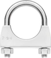 TOTALFLOW Natural Finish 2.25" TF-U225 304 Stainless Steel Saddle U-Bolt Exhaust Muffler Clamp-2.25 Inch