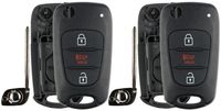 KeylessOption Keyless Entry Remote Uncut Blank Flip Car Key Blade Fob Shell Case Outer Cover for Kia (Pack of 2)