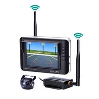Wireless Backup Camera System Kit, 3.5 inch Color Monitor and 170 Wide Angel Waterproof HD Universal Reverse Back up Rear View Car Camera for Ford Jeep, Truck, Van, SUV,Pickup, trailer, Rv etc.