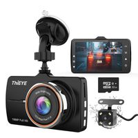 ThiEYE Dash Cam Front and Rear Car Camera Dual Dashcam FHD 1080P 3.2" IPS Screen with SD Card 170°Wide Angle, Loop Recording, WDR,Night Vision, G-Sensor