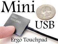 Worlds Smallest USB Computer Touchpad, Trackpad, Mouse, Wired, 1.1 x 1.3 inches Ergo Touchpad Mini USB ETP001MTPUSB