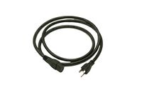 Interpower 70404020183 North American Cord Set, NEMA 5-15 Plug Type, IEC 60320 C13 Connector Type, Black Plug Color, Black Cable Color, 15A Amperage, 125VAC Voltage, 1.8m Length