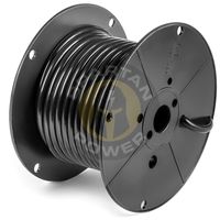 Spartan Power 25 Feet Black 2 AWG Battery Cable Made in The USA UL Listed 100% Pure Cooper Wire