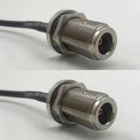 12 inch RG188 N FEMALE BULKHEAD to N FEMALE BULKHEAD Pigtail Jumper RF coaxial cable 50ohm High Quality Quick USA Shipping