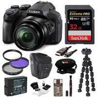 Panasonic DMC-FZ300K Digital Camera with 32GB SD Card and Accessory Bundle