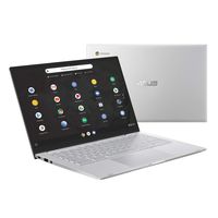 ASUS Chromebook C425 Clamshell Laptop, 14" FHD 4-Way NanoEdge, Intel Core M3-8100Y Processor, 8GB RAM, 64GB eMMC Storage, Backlit KB, Silver, Chrome OS, C425TA-DH384