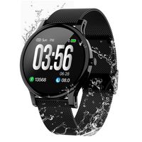 Smart Watch for Android and iOS Phone NEW 2019 Version IP68 Waterproof，with Pedometer blood pressure alarm clock Heart Rate Monitor Sleep Tracker,Bluetooth Control Phone Camera and SMS Smartphone Noti