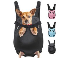 Henkelion Dog Carrier Backpack Front Pack, Pet Carrier Back Pack for Small Medium Cat Puppy Doggie, Dog Body Carrying Bag Sling Backpack, Dog Treat Holder for Chest - Black - Medium