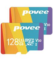 2 Pack of 128GB MicroSD Card with Adapter,U3 A1 MicroSDXC Card 667X High Speed Up to 100MB/s UHS-I Micro SD 128 GB UHS-1 Memory Card for Android Smartphone Nintendo Galaxy Fire and Gopro