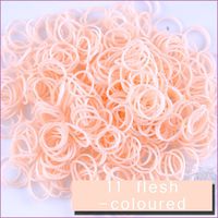 Kirinstores (TM) 600 PCS 24 Clips Bands Refills for Loom Rainbow Bracelet Dress Making (11 Flesh-Coloured)