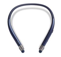 EXFIT BCS-700 Wireless Bluetooth Headphones, Retractable Earbuds, Splash and Sweat Resistant, Siri and Google Assistant Compatible, Auto Answer on Earbud Pull (Blue)