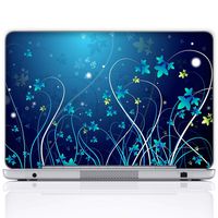 Meffort Inc 17 17.3 Inch Laptop Notebook Skin Sticker Cover Art Decal (Included 2 Wrist pad) - Blue Mini Flowers