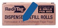 Redi-Tag Solid Arrow Dispenser Flags, 6 Roll Refill, 120 Flags per Roll, 1-7/8 x 9/16 Inches, Dark Blue (91064)