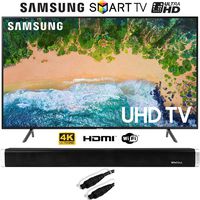 Samsung UN55NU7100 (UN55NU7100FXZA) 55" NU7100 Smart 4K UHD TV (2018) with Vivitar 24-Inch Wall Mountable Wireless Bluetooth Soundbar