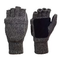 metog Suede Thinsulate Thermal Insulation Mittens Brown Tweed L