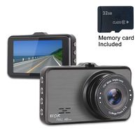 Dash Cam 1080P Car DVR Dashboard Camera Full HD with 3" LCD Screen 170°Wide Angle, WDR, G-Sensor, Loop Recording and Motion Detection