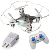 Mini Quadcopter Drone + FREE Wall Charger - Beginner Flying RC Helicopter Drone for Kids and Adults - Small, Rugged, Easy-to-Use 6-Axis Gyro, Advanced Stunt Controller, LED Light System by Duddy