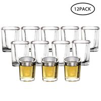 Shot Glasses, RUCKAE 2 OZ Shot Glasses Set with Heavy Base, Clear Shot Glasses Set of 12