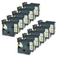 GREENCYCLE Replacement Label Tape Compatible for DYMO D1 Standard Self-Adhesive Polyester 45023 S0720630 Black on Gold 12mm Label Maker (10pack A45023)