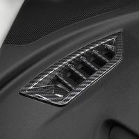 kadore for Subaru Crosstrek 2018-2019 Carbon Fiber Style Car Interior Instrument Desk Air Vent Outlet Cover Trim Frame 2-pc
