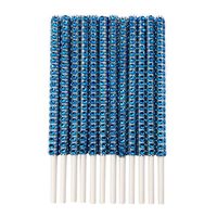 Rhinestone Bling Paper Sticks for Lollipop Cake Pop Apple Candy Buffet Treat Party Favor 6 inch (Dark Turquoise, 24)