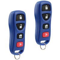 Key Fob Keyless Entry Remote fits Nissan Altima Maxima 350Z Armada Quest Sentra / Infiniti EX35 FX35 FX45 G35 I35 Q45 QX56 (KBRASTU15 Blue), Set of 2