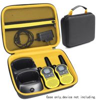 Two Way Radio Speaker Case for Walkie Talkie Like Motorola, Sokos, Uniden, FLOUREON, Midland, Dimy, Galwad, Aikmi, BETECH and Others, mesh Pocket for Cable and Accessories, Featured Carrying Handle
