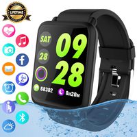 Smart Watch, Fitness Tracker Smartwatch Activity Tracker with Heart Rate Blood Pressure Monitor IP67 Waterproof Fitness Watch Sports Wrist Android Watch Wristbands for Samsung iOS Phones Men Women