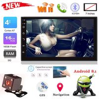 7IN 2Din HD BT Car MP5-9218 GPS Navigation Multimedia Player For Android 8.1 FM USB Bluetooth Audio Car Radio Multimidia MP5 (Black)
