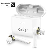 Wireless Earbuds, Bluetooth Headphones 5.0 with Dual Dynamic Drivers, aptX High Resolution Audio, IPX7 Sweatproof 32Hr Playtime in-Ear TWS Stereo Headset w/Mic for Running, Gym & Sport (White)