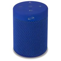iLive Waterproof Fabric Wireless Speaker, 2.56 x 2.56 x 3.4 Inches, Built-in Rechargeable Battery, Blue (ISBW108BU)