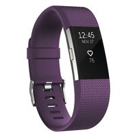 Zodaca for Fitbit Charge 2 Band, Replacement Wristband Soft Silicone Rubber Fashion Sport Strap with Adjustable Watchband-Style Buckle for Fitbit Charge 2 Fitness Tracker Smartwatch Accessory Purple