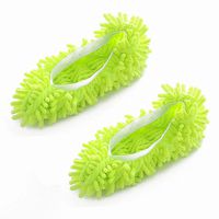huici Mop Slippers Shoes Cover, Soft Washable Reusable Microfiber Foot Socks Floor Dust Dirt Hair Cleaner for Bathroom Office Kitchen House Polishing Cleaning