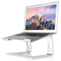 JARLINK Aluminum Laptop Stand, Ergonomic Detachable Laptop Holder Riser Compatible with MacBook Air Pro/Dell XPS/HP/Lenovo (up to 15.6 inches), Silver