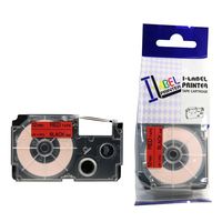 LM Tapes - Casio KL-60 12mm Black on Red Compatible Label Tape for Casio KL60 EZ Label Printer