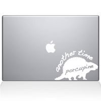 The Decal Guru 1005-MAC-13A-W Another Time Porcupine Vinyl Sticker, 13" Macbook Air, White